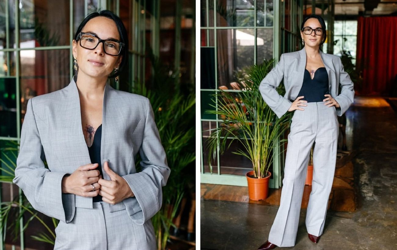 Інна Мірошниченко показала стильний образ у сірому костюмі: як його повторити