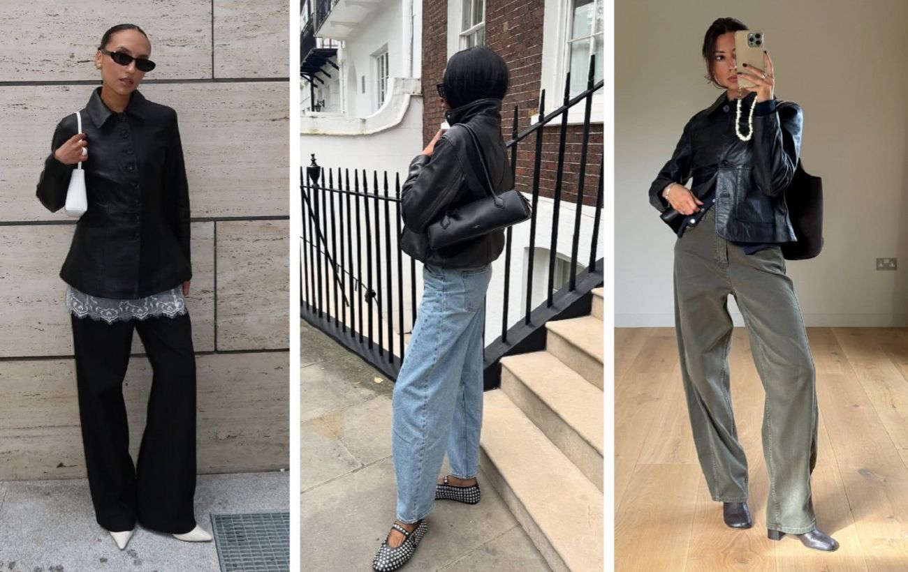 Шкіряна куртка з коміром - головний тренд осені 2025: з чим її поєднувати