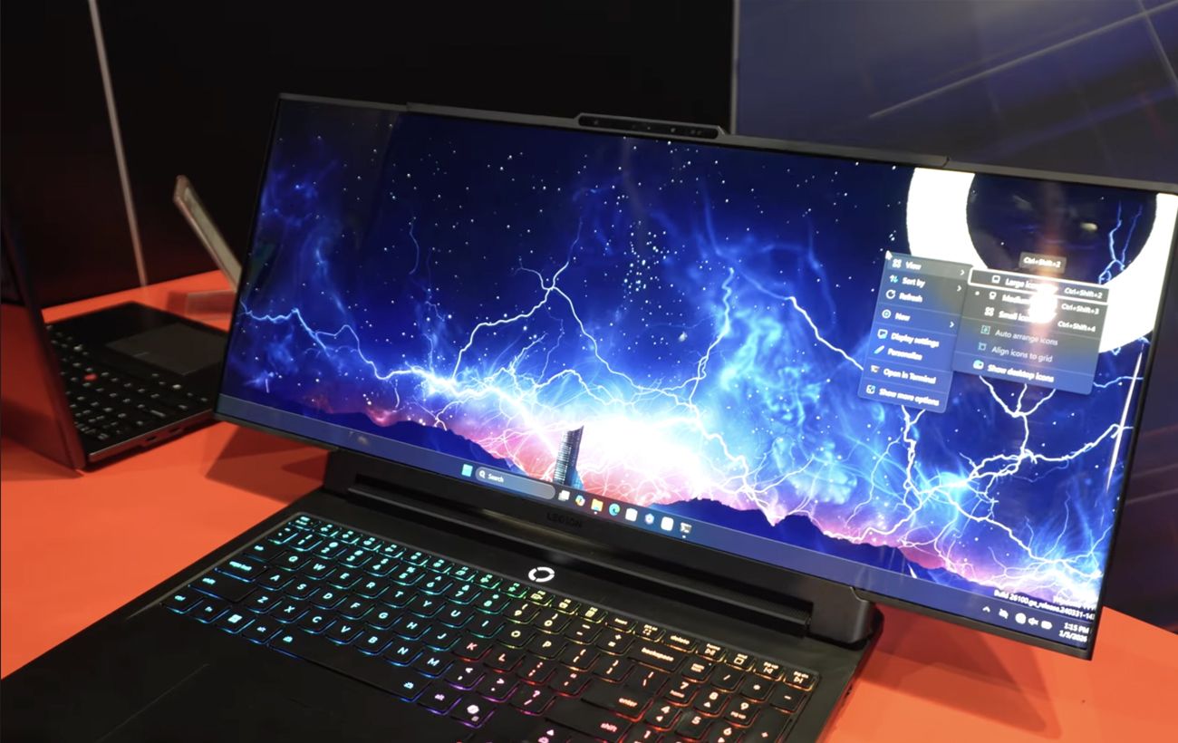 Lenovo представила перший у світі ноутбук з екраном, який моментально змінює розмір (фото)