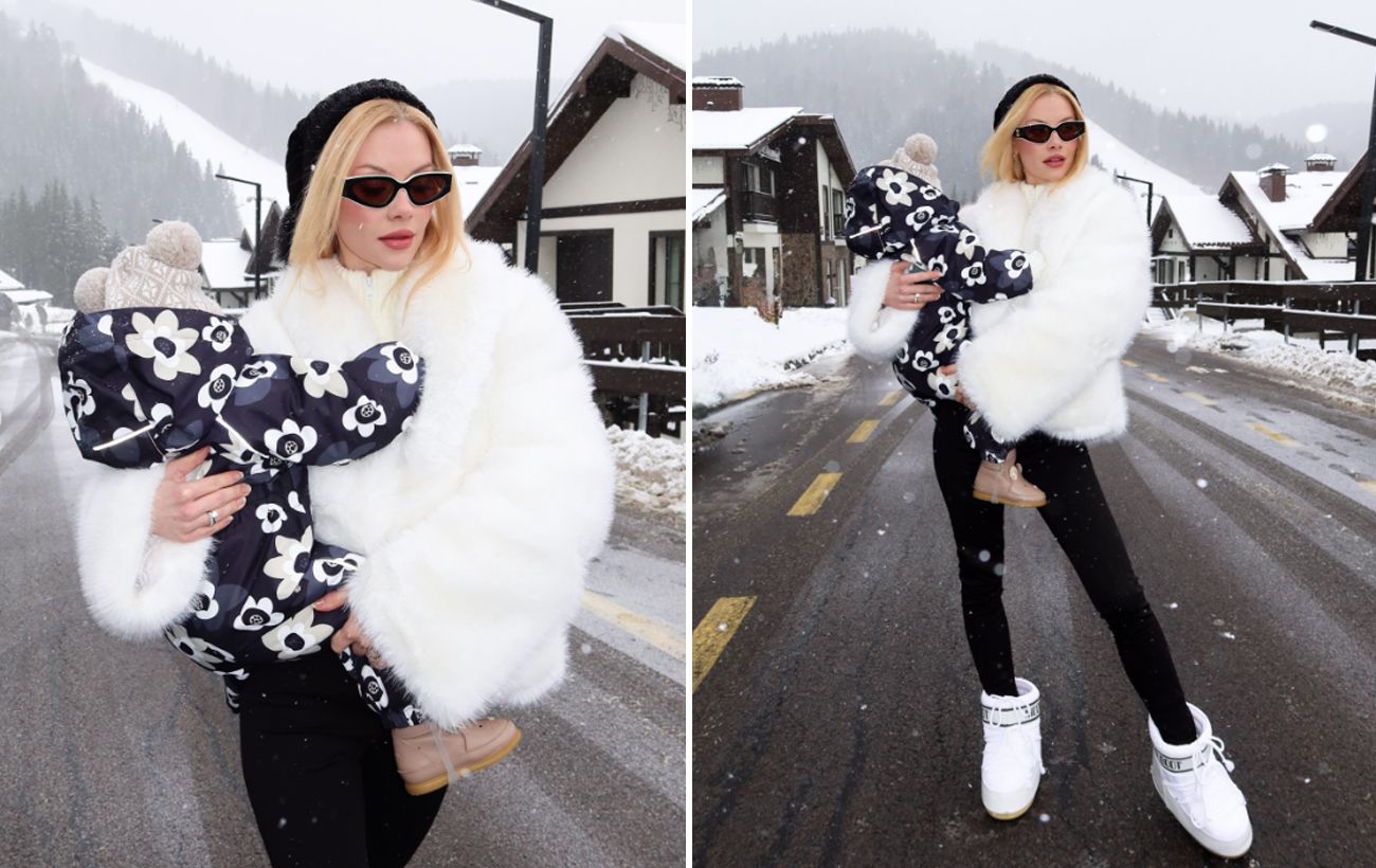 Біла шуба з екохутра та мунбути: зимовий "лук" Міс Україна Всесвіт-2022