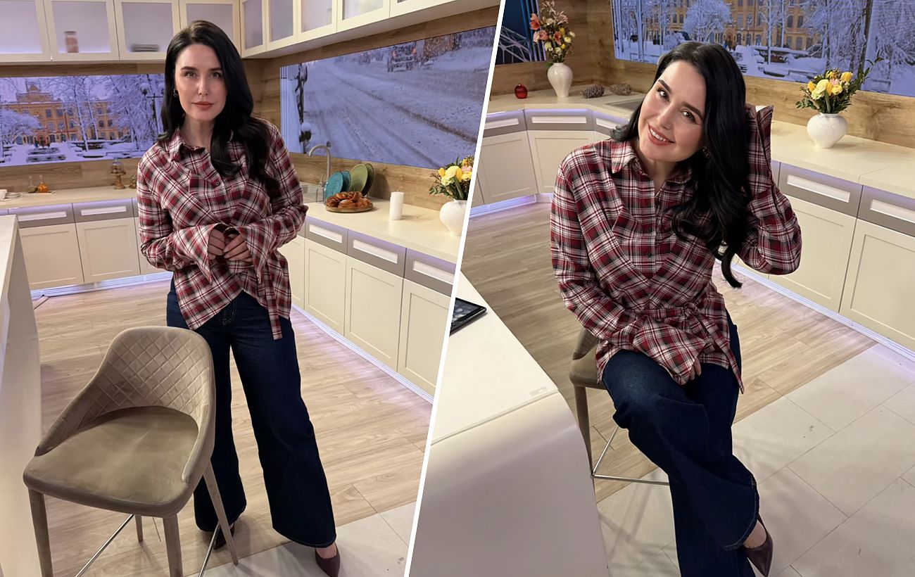 Темний денім і клітинка: Людмила Барбір задала модний тренд на весну